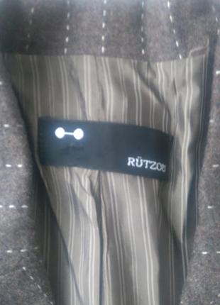 Шерсть, кашемир и шелк! шикарный стильный офисный пиджак жакет блейзер rützou р.38 (м)8 фото