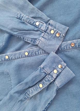 Джинсова сорочка сукня джинсовая рубашка платье шорты3 фото