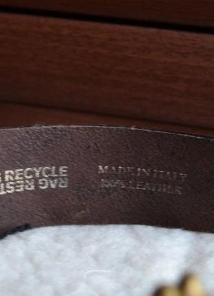 Rag recycle красивый кожаный ремень. италия4 фото