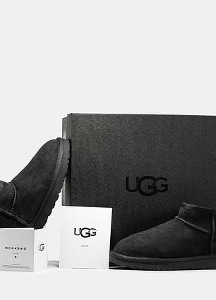 Замшевые угги ugg classic ultra mini, зимние качественные сапоги💨