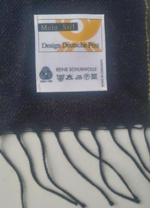 100% reine schurwolle – чиста шерсть! германский шарф сине желтый mein stil5 фото