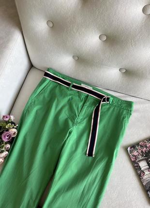Хлопковые зеленые брюки esprit3 фото