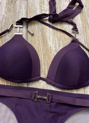 Крутий сливовий купальник calvin klein s-m 32c -70c. оригінал.