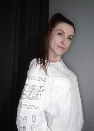 Українська вишиванка / біла рубашка / блуза2 фото