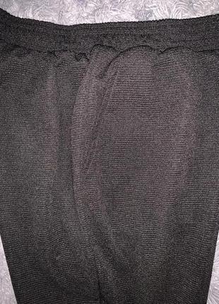 Стильные чёрные женские узкие брюки  monki в рубчик7 фото