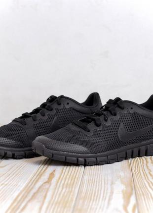 Nike free run 3.0 чорні кросівки жіночі легкі літні сіткою найк фрі ран3 фото