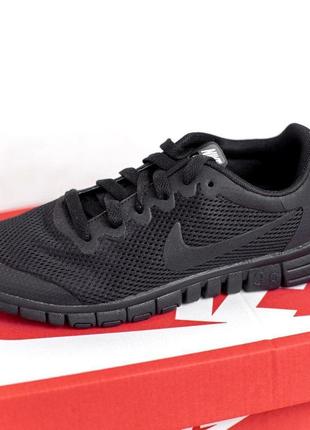 Nike free run 3.0 черные кроссовки женские легкие летние сетки найк фри ран