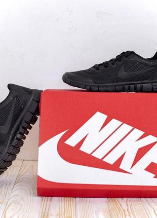 Nike free run 3.0 чорні кросівки жіночі легкі літні сіткою найк фрі ран4 фото