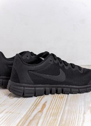 Nike free run 3.0 чорні кросівки жіночі легкі літні сіткою найк фрі ран9 фото