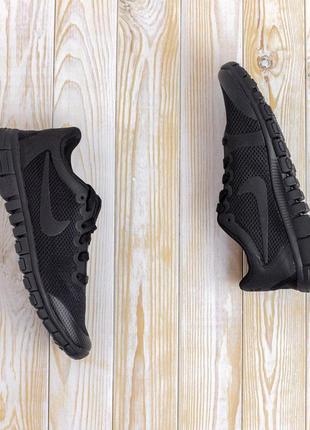 Nike free run 3.0 чорні кросівки жіночі легкі літні сіткою найк фрі ран10 фото