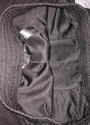 Стильные чёрные женские узкие брюки  monki в рубчик8 фото