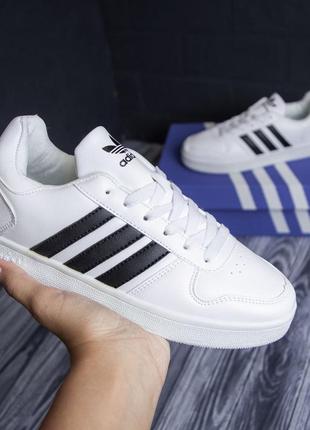 Adidas кожаные женские кроссовки кеды белые адидас