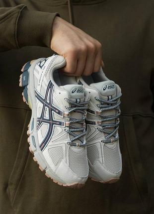 Кросівки  в стилі asics gel-kahana beige green  люксові кросівки асікси преміум якісні шкіряні зручні1 фото