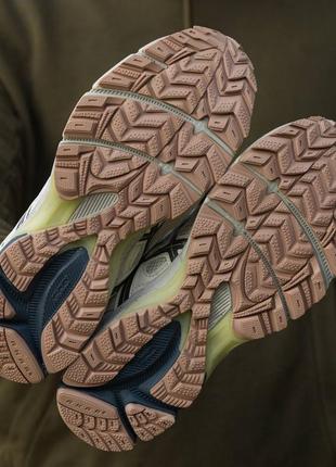 Кросівки  в стилі asics gel-kahana beige green  люксові кросівки асікси преміум якісні шкіряні зручні4 фото