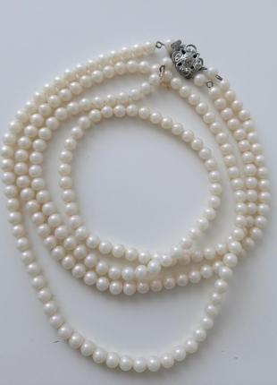 Винтажное ожерелье из искусственных жемчужин