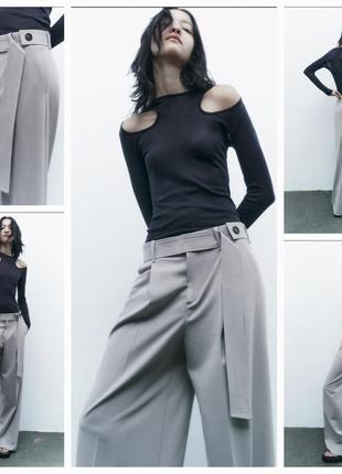 Zara трендові брюки зі смісової вовни із нової колекції limited edition.