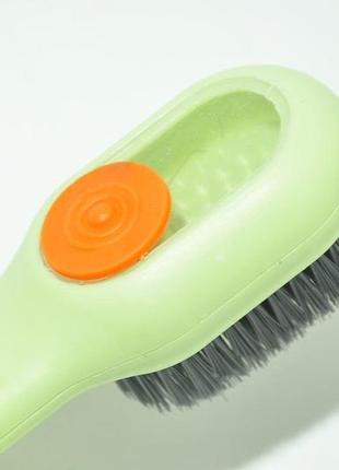 Універсальна щітка з дозатором миючого засобу cleaning brush green3 фото