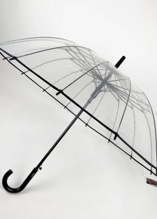 Прозрачный зонт трость, карбоновые спицы. fiaba. 16 спиц .