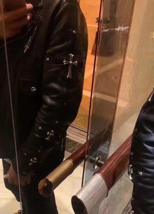 Косуха,куртка в стиле chrome hearts🖤🖤🖤