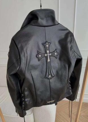 Косуха,куртка в стиле chrome hearts🖤🖤🖤