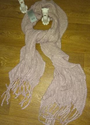 Мягкий теплый зимний шарф с рюшами m&s collection #розвантажуюсь