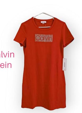 Calvin klein сукня футболка з логотипом (s)