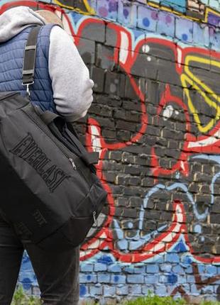 Спортивная сумка everlast черная тканевая для спортзала на 36 литров городская дорожная3 фото