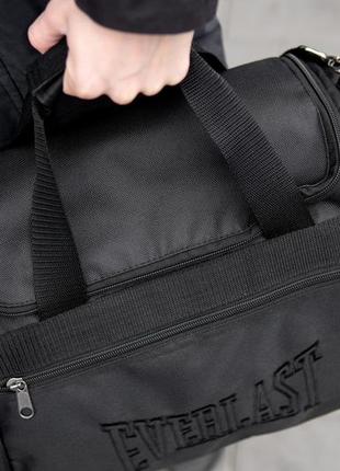 Спортивная сумка everlast черная тканевая для спортзала на 36 литров городская дорожная5 фото
