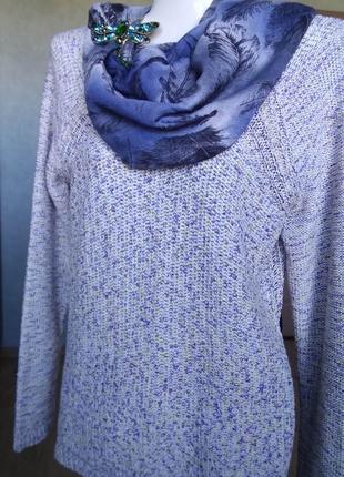 Стильный реглан оверсайз m&co цвет mosaic blue /xl /пуловер джемпер лонгслив6 фото