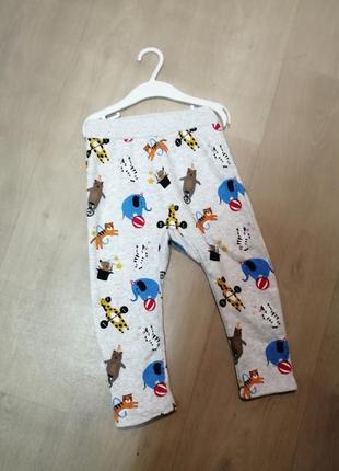 Спортивные штаны на резинке для мальчика h&m 0652854 серый2 фото