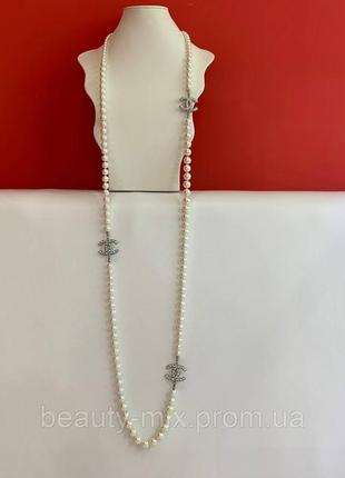 Gодвеска-намисто довгі класичні з перлами3 фото