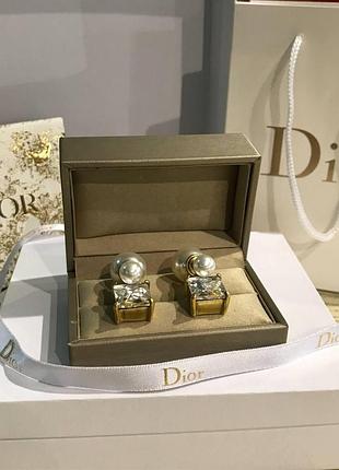Брендовые серьги диор, позолота