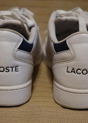 Фирменные белые кожаные кроссовки lacoste nistos cre франция. 10 р. ( 44 1/2 )9 фото