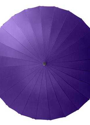 Механический зонт lesko t-1001 purple 24 спицы женский одноцветный от дождя1 фото