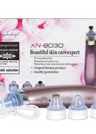 Очисник пор обличчя  вакуумний xn-8030 beautiful skin care specialist апарат для вакуумного чищення обличчя з usb6 фото