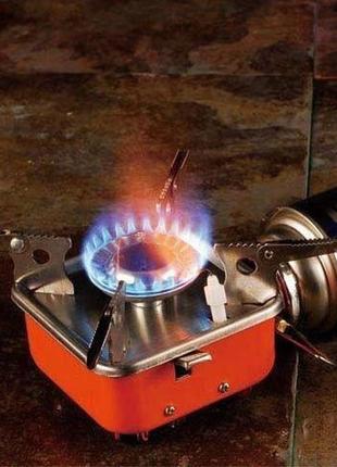 Газовая туристическая горелка , миниатюрная газовая горелка, компактная туристическая qs-236 газовая горелка9 фото