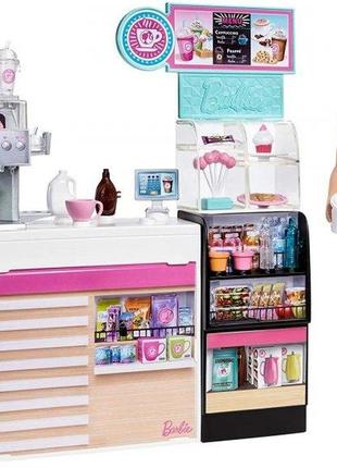 Кукла барби игра кофейня babrie coffeу shop playset mattel