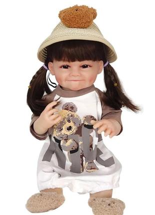 Силіконова колекційна лялька реборн reborn дівчинка даша повністю анатомічна ( вінілова лялька) висота4 фото