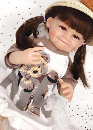 Силіконова колекційна лялька реборн reborn дівчинка даша повністю анатомічна ( вінілова лялька) висота2 фото
