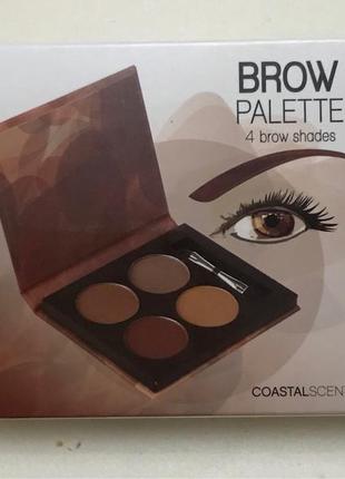 Тіні для брів coastal scents brow palette палетка тіней5 фото