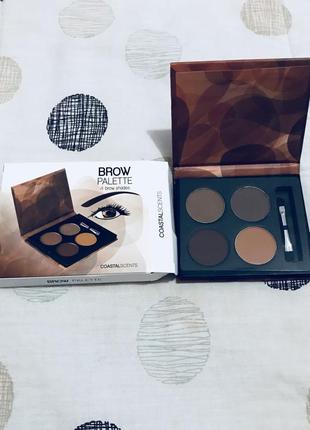 Тіні для брів coastal scents brow palette палетка тіней7 фото