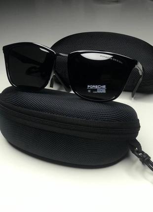 Мужские модные солнцезащитные очки поляризованные porsche design порше полароид polarized водительские черные4 фото