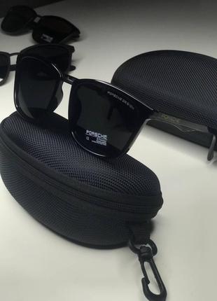 Мужские модные солнцезащитные очки поляризованные porsche design порше полароид polarized водительские черные2 фото
