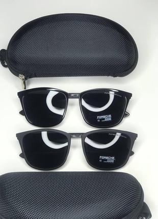 Мужские модные солнцезащитные очки поляризованные porsche design порше полароид polarized водительские черные1 фото