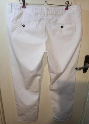 Натуральні-коттон,літні білі,звужені штани-джинси з кишенями,великого розміру,yessica c&a2 фото