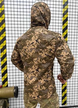 Тактична куртка армійська військова софтшел фліс водонепроникна осінь демісезон з капюшоном3 фото