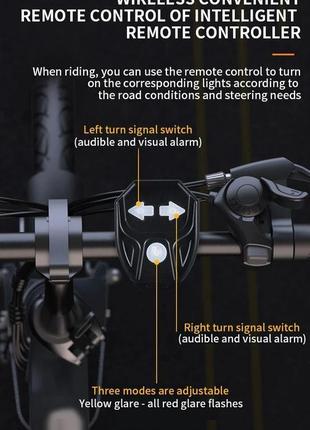 Бездротова задня велофара — покажчик поворотів, стоп сигнал на пульті wfq202 фото