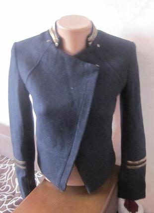 Теплий піджак h&m xs. стан новий. вовна