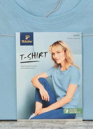 Базовая футболка голубая органический хлопок — tchibo® германия xl-xxl4 фото