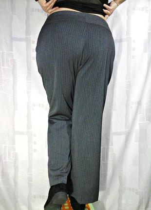 Модные полосатые брюки с широким поясом4 фото